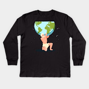 Greek Mythology Hand Drawn Kids Long Sleeve T-Shirt